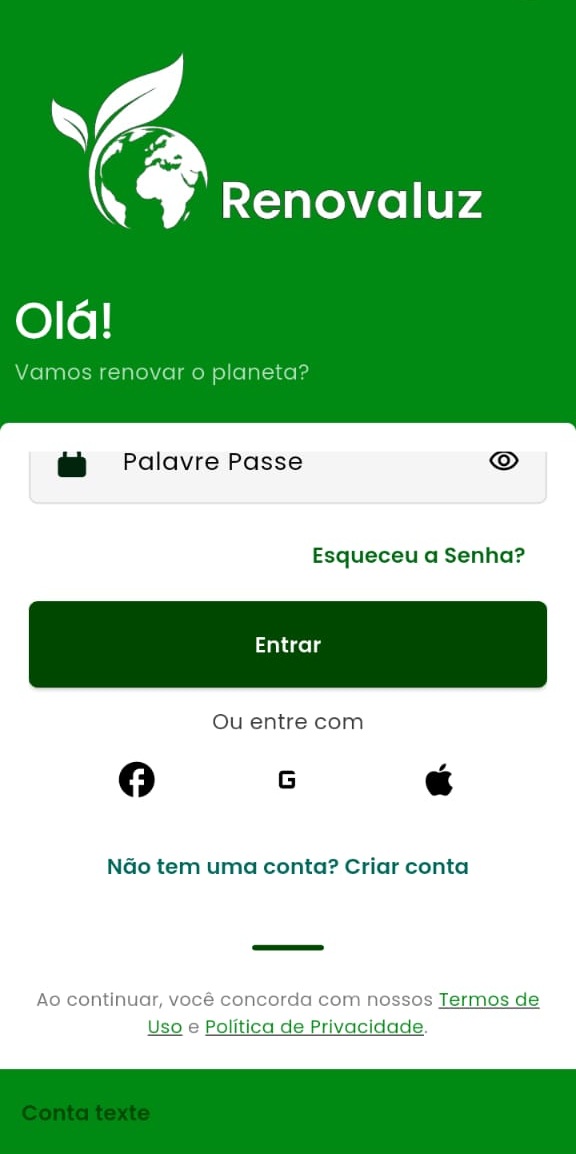 Screenshot App - Mapa de Pontos de Reciclagem