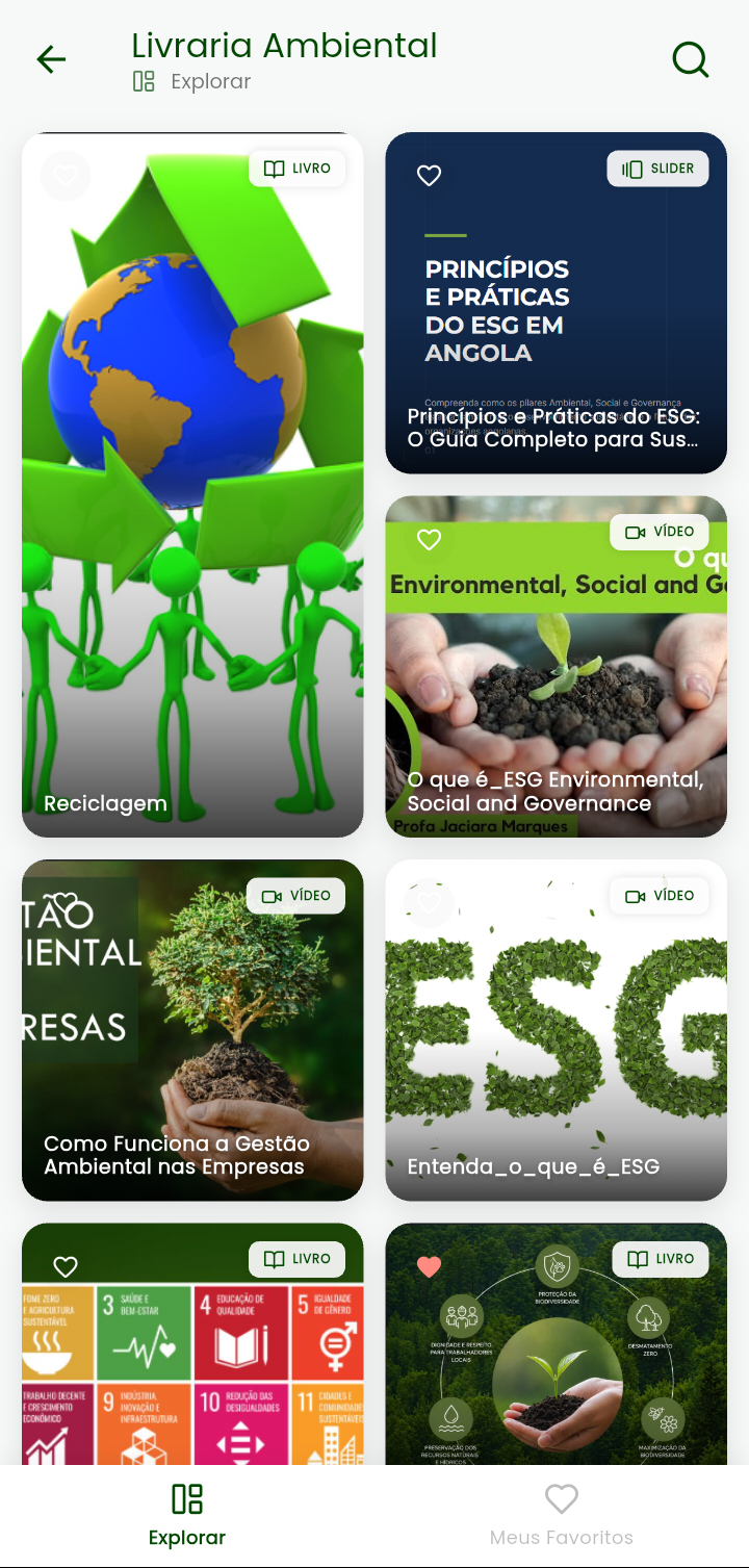 Screenshot App - Sistema de Pontos Verdes